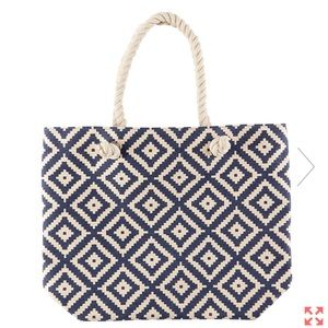 Summer and Rose Navy Diamond Tote